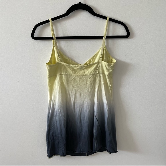 Wilfred Aritzia spaghetti strap bustier camisole tank top large yellow blue - Picture 2 of 2